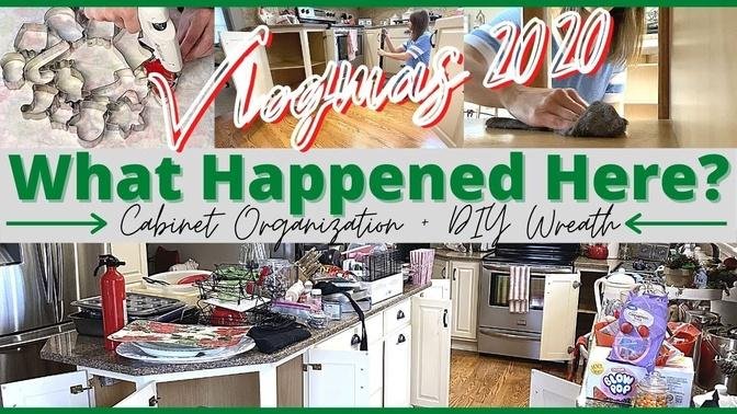 Cabinet Organization Diy Christmas Wreath Vlogmas Day In