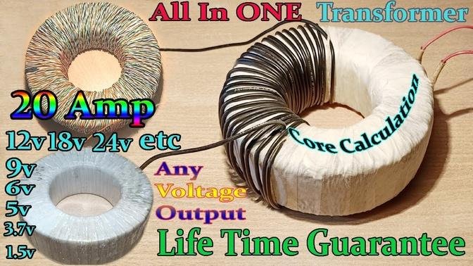 All in One Powerful Transformer // How to Make Toroidal Transformer // Transformer Turn Calculate