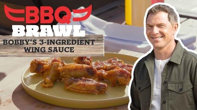 Bobby Flay's Famous 3-Ingredient Wing Sauce | BBQ Brawl | Food Network.