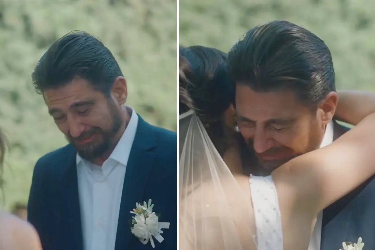 Bride Surprises Father by Wearing Late Mother’s Wedding Dress, Moving Him to Tears