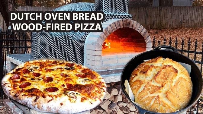 Ep 7 - Firing the Brick Oven, Cooking Pizza and Dutch Oven Bread