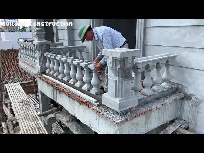 Technique Of Installing Outdoor Concrete Railings With Precast Concrete Bars