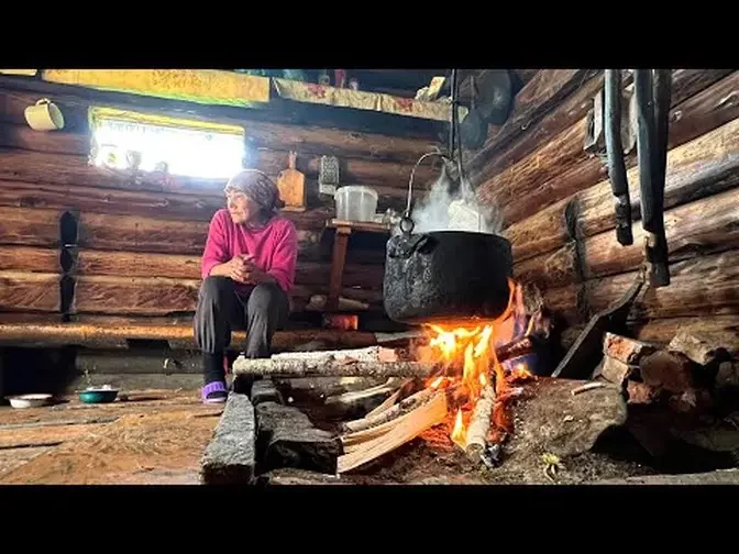 Live Alone in the Middle Wild Forest Taiga Far From Civilization In Russia.