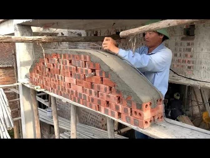 The Most Precise Technique Of Constructing And Decorating Curved Arches Under Concrete Eaves