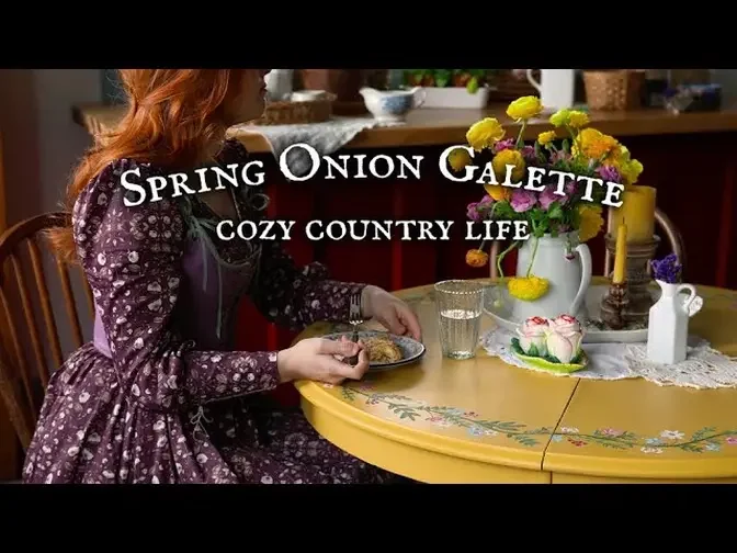Harvesting Fresh Chives: Spring Onion Galette Recipe 🧅 My Cozy Country Life