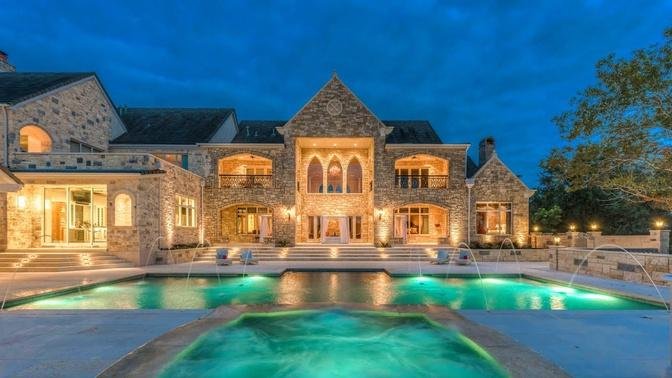 Go Inside a Picturesque Limestone Mansion in Texas.