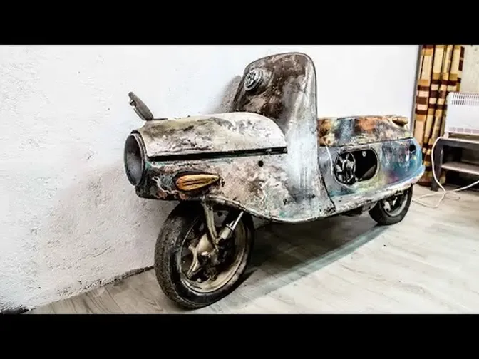 Restoration Abandoned Very Old 1956s Scooter- Restore Motorcycle - PART 1