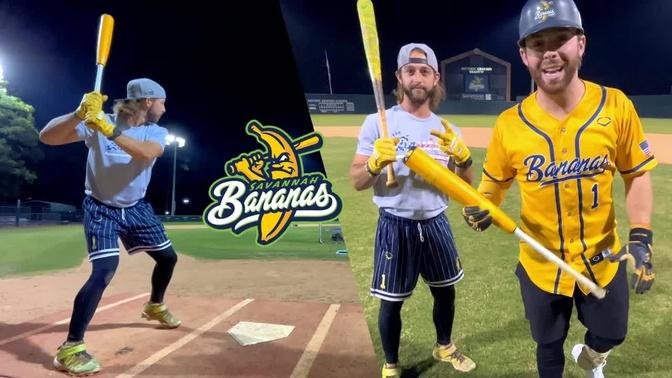 BAT BROS vs. BANANAS | 1v1 BananaBall feat. @TheSavannahBananas catcher Bill Leroy