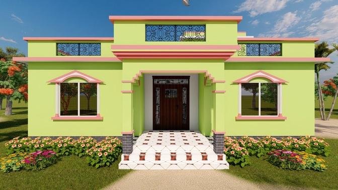 village-house-design-its-a-simple-house-design-27960951-vector-art