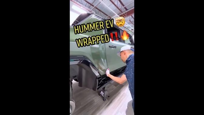 One of the FIRST to Wrap the NEW 2022 Hummer EV - Wrapped in Military ...