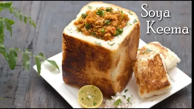 Soya Keema Matar | Nutri Keema | Veg Keema Masala | Bunny Chow Style Keema ~ The Terrace Kitchen