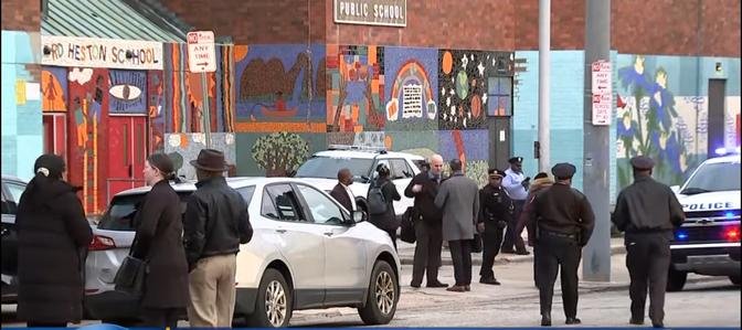 At least 10 shots fired outside school in West Philly