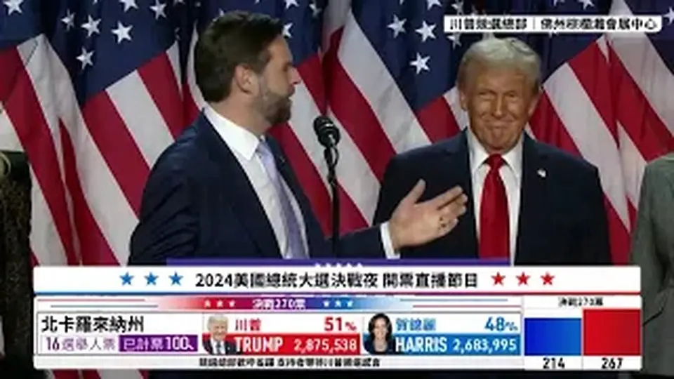 🔥歷史性的一刻，川普發表勝選感言！川普競選總部畫面連線，現場氣氛高漲熱烈！（新唐人中文同聲翻譯）【#2024美國大選直播精選片段】