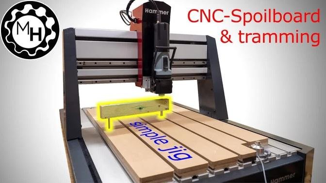 Perfectly Flat CNC Spoilboard & Spindle Tramming with a Simple Jig