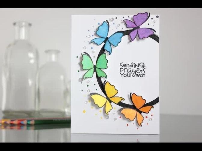 Colorful butterflies with Paper Smooches