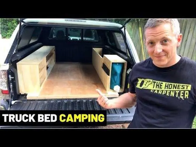 TRUCK BED CAMPING SETUP! truck bed camping conversion65