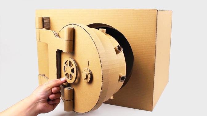 How to make Safe with Combination Number Lock from cardboard