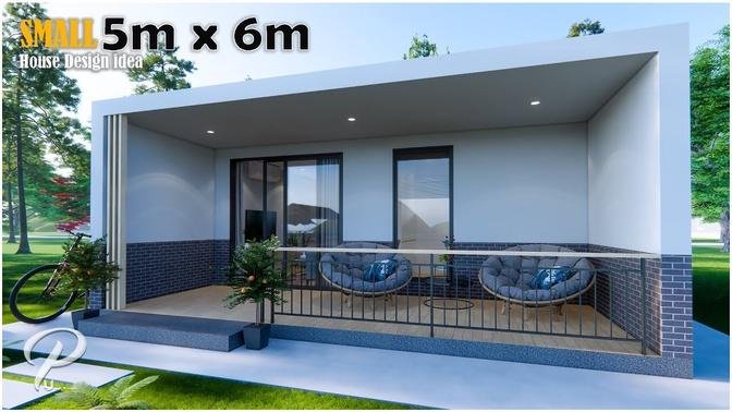 Modern Small House | 5m x 6m House Design(Box Type)