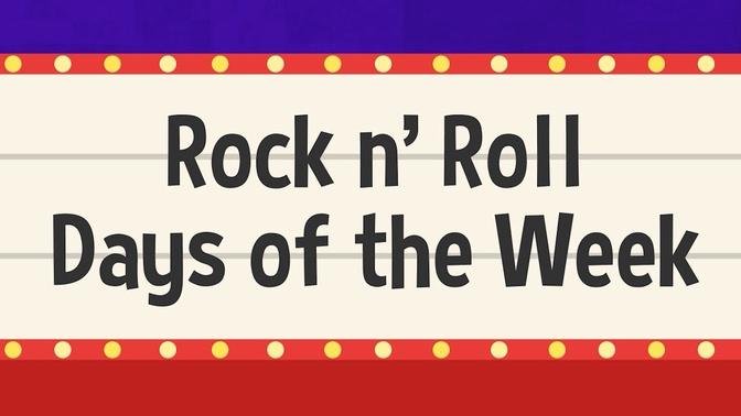 Rock n' Roll Days of the Week | Jack Hartmann Days of the Week Song