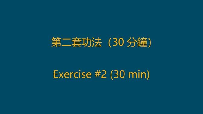 第二套功法（30 分鐘）
Exercise 2 (30 min)