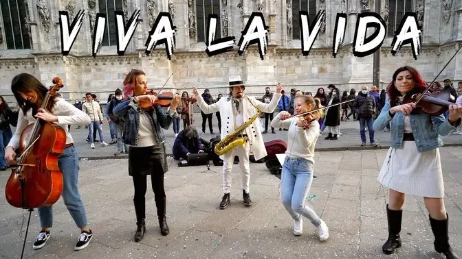 VIVA LA VIDA (Epic Street Performance) SAX + Effe String Quartet