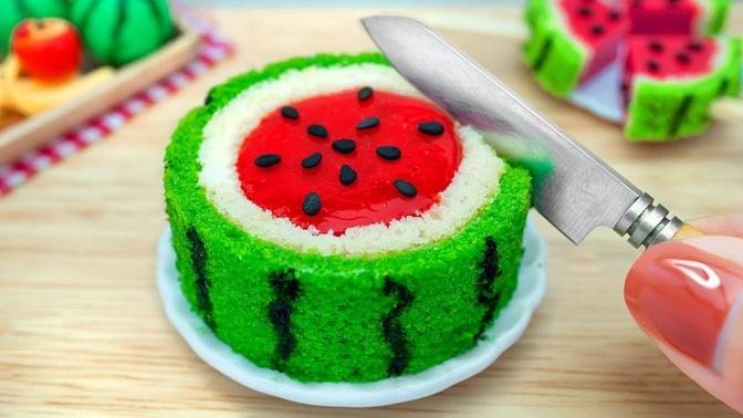 Yummy Miniature Watermelon Cake 🍰 Making Cutest Mini Food by Mini Yummy