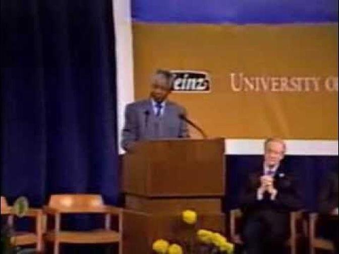 Question and Answer Session with Nelson Mandela at the University of Pittsburgh, Dec. 6, 1991