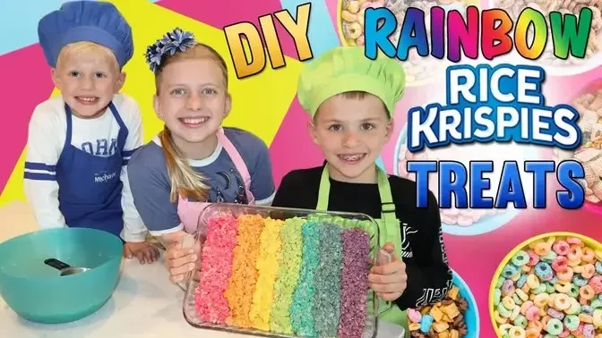 Family Fun Pack Cooking- Rainbow Rice Krispies Treats