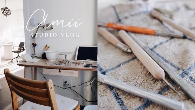 Studio Vlog | A DAY IN MY LIFE as a freelance artist / potter