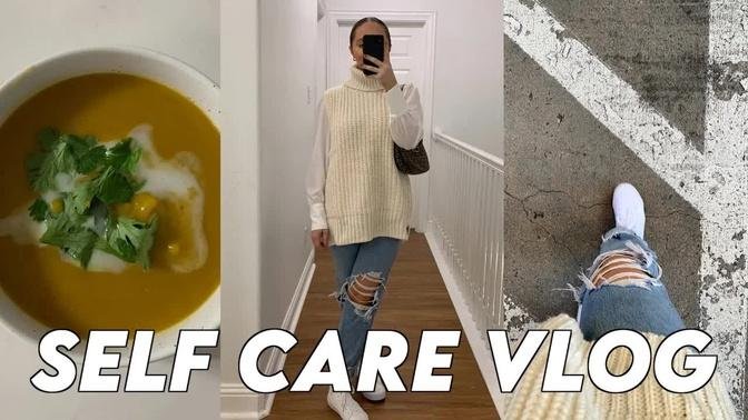 SELF CARE VLOG: cooking, grocery shopping, aerie haul & errands