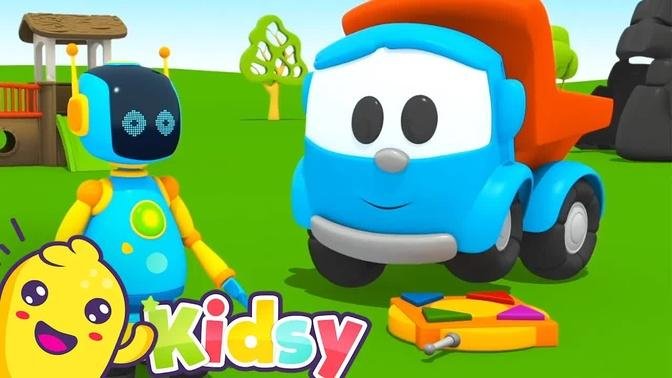 Leo the Curious Truck and the Robot  | Educational Cartoons for Kids | Kidsy