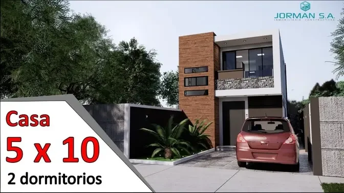 modelo de casas de dos pisos Casa 5x10 metros