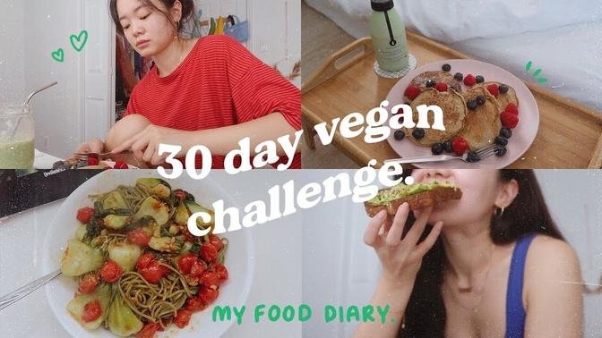 FOOD DIARIES _ my 30 day vegan challenge pt.1 🌱.