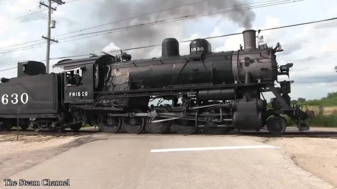 Illinois Railway Museum: Frisco 1630 Under Steam IRM Steam