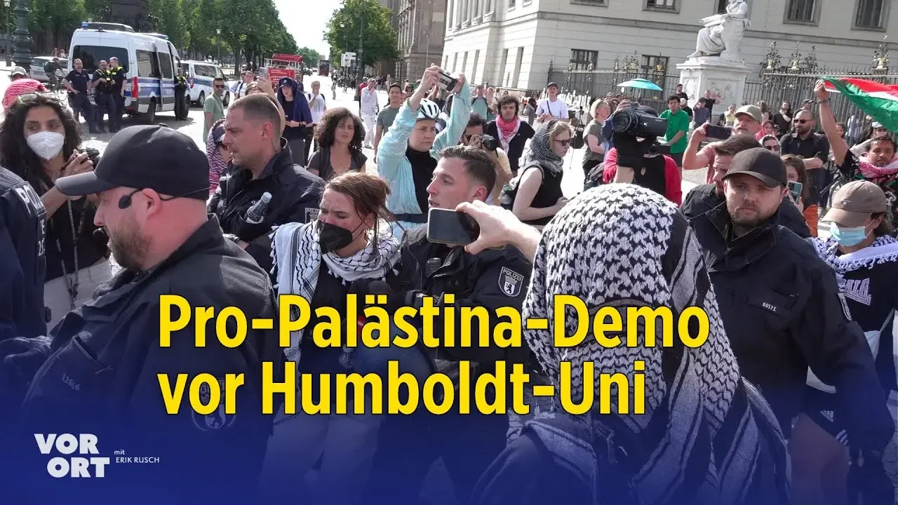 Polizei entfernt pro-palästinensische Demonstranten von der Berliner Humboldt-Universität