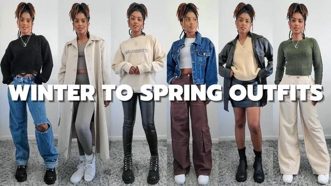 easy winter to spring transitional outfit ideas | cute & casual
