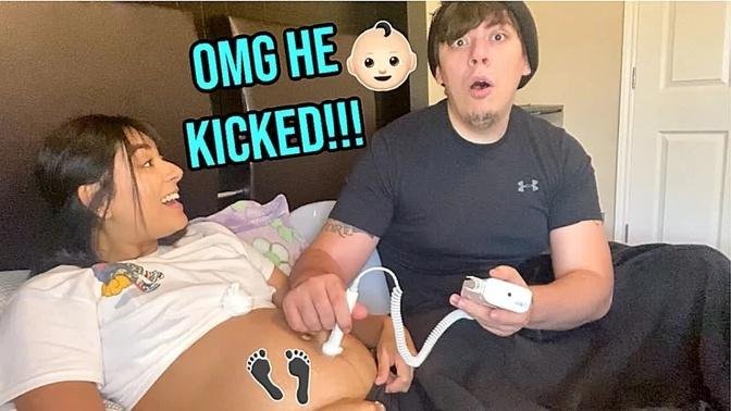 We Caught Our Baby Kick! Pregnancy Update 6 Months!