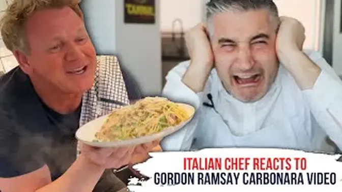 Italian Chef Reacts to GORDON RAMSAY Carbonara Video