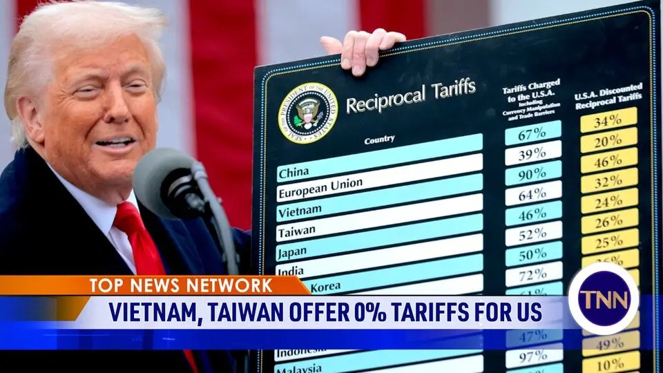 Vietnam, Taiwan Offer 0% Tariffs for US as More Than 50 Countries Reach out for Talks