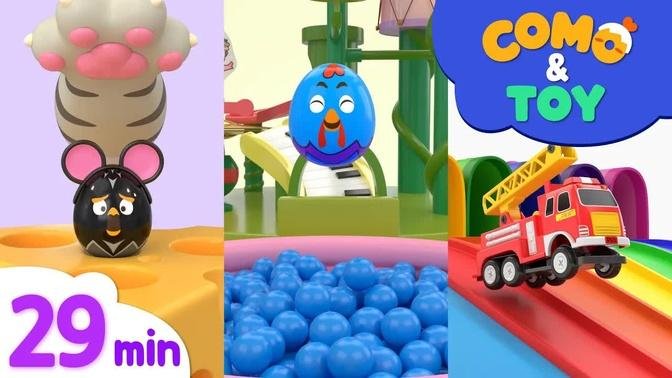 Como | Rolling Tower Ball Fit Show + More Episodes 29min | Cartoon video for kids | Como Kids TV