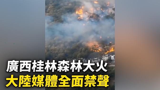 廣西桂林森林大火的視頻，大火是10月17日開始燒的，但因為二十大要歌舞昇平，所以大陸媒體全面禁聲。