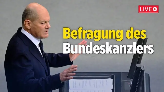 Bundeskanzler Olaf Scholz stellt sich den Fragen der Abgeordneten