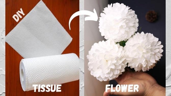 DIY CRAFT | SIMPLE & EASY FLOWER FROM TISSUE PAPER