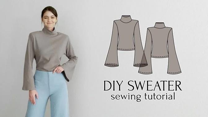 DIY Pinterest-Found Bell Sleeve Sweater + New Sewing Pattern!