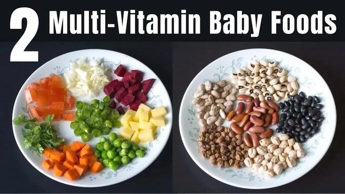 2 Multivitamin Baby Foods | Easy to Digest Lunches/Dinners for 8M+ Babies | Beans, Lentils & Veggies