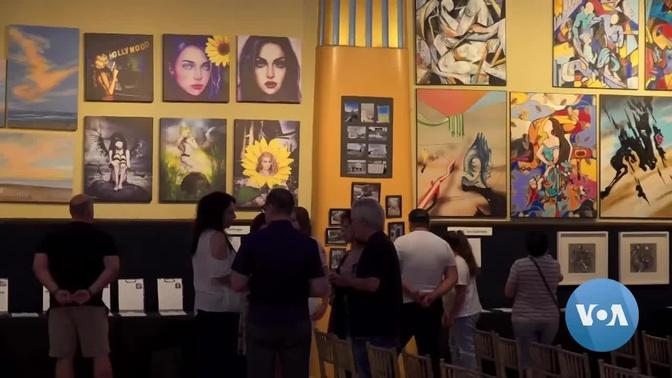 Ukrainian Cultural Center in Los Angeles Holds Art Fundraiser to Help Homeland