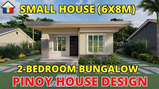 2 - BEDROOM BUNGALOW (48 sqm) / SMALL HOUSE DESIGN / PINOY HOUSE DESIGN