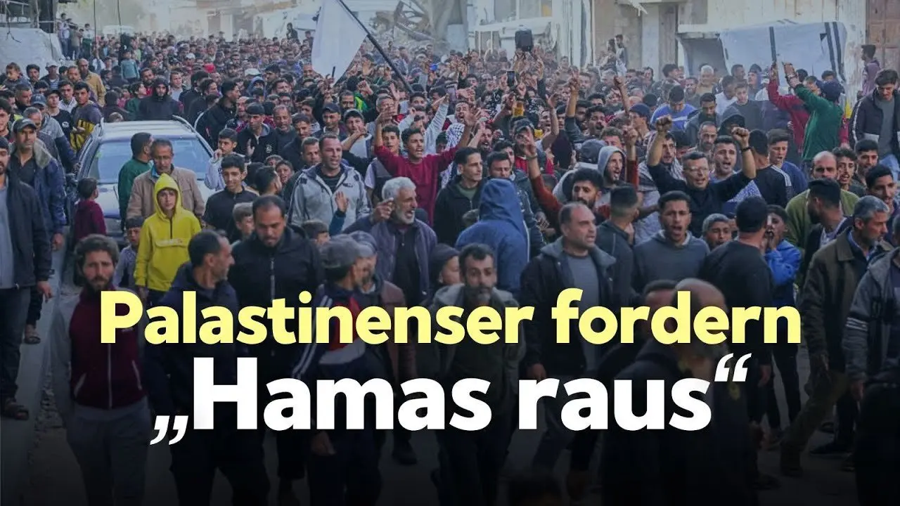 „Hamas raus“: Hunderte Palästinenser demonstrieren in Gaza für Ende des Krieges