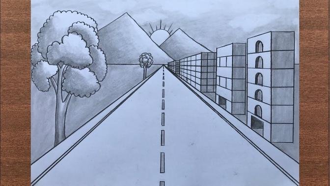 one point perspective art