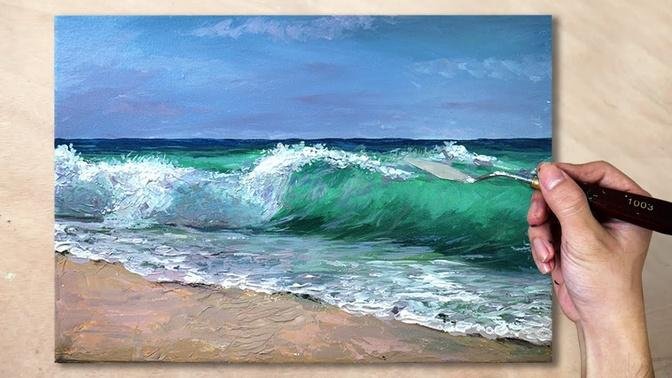 Acrylic Seascape Painting.